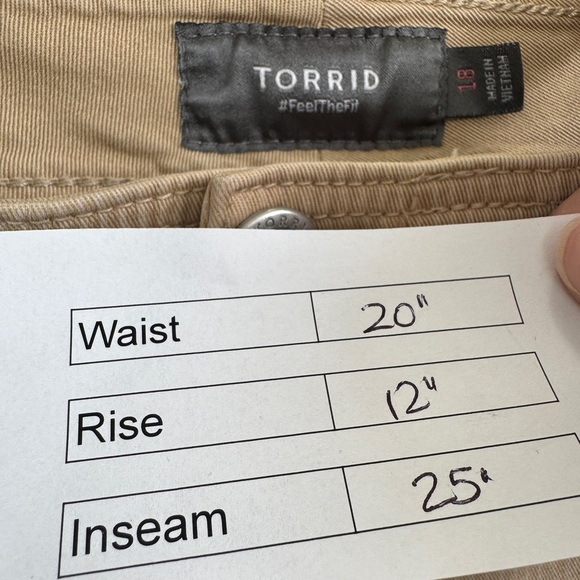 Torrid Thin Stripe Utility Pants Tan - Picture 9 of 9